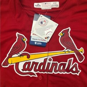 St. Louis Cardinals Majestic Red Yadier Molina Women’s Baseball Jersey Small NWT
